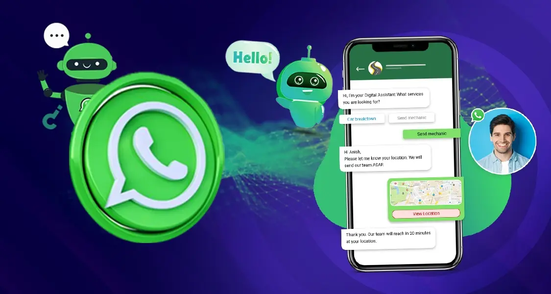 WhatsApp AI chatbots interface showcasing real-time personalization features